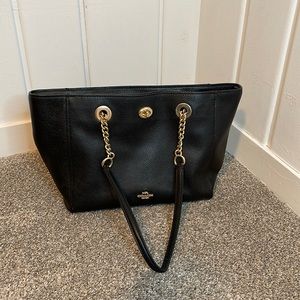 Black Leather Coach purse